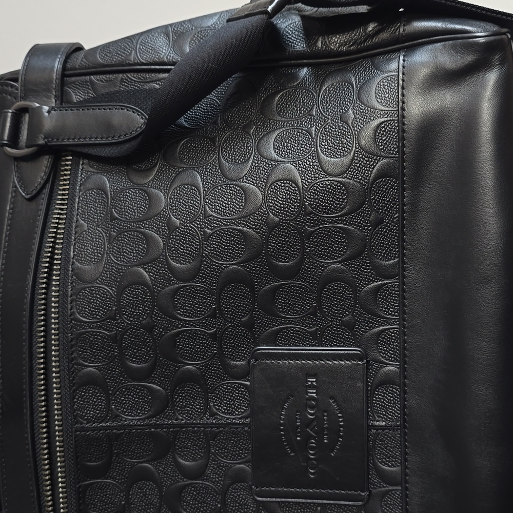 Coach Hudson Messenger Bag In Signature Black Leather - Picture 8 of 14